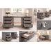 NUMERIAN SOLID PINE 6 DRAWER DRESSING TABLE GREY