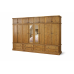 NUMERIAN SOLID PINE 8 DOOR 8 DRAWER SHELVED WARDROBE WITH TOPBOX